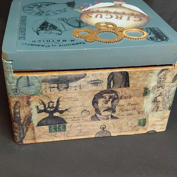 🎁 Circus Themed Hand Crafted Valet Or Memory Box - Picture 5 of 6